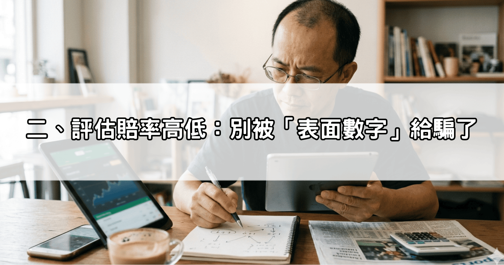 二、評估賠率高低:別被「表面數字」給騙了